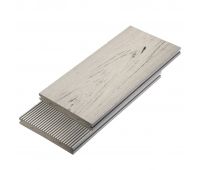 Террасная доска из ДПК Multicolor Дымчато-белый Полнотелая 160мм (под заказ)