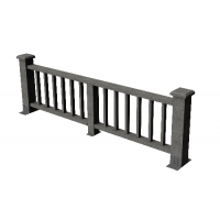 Декоративные ограждения ДПК " Троя", Серый базальт, шлифованное Декоративные ограждения ДПК " Троя", Серый базальт, шлифованное