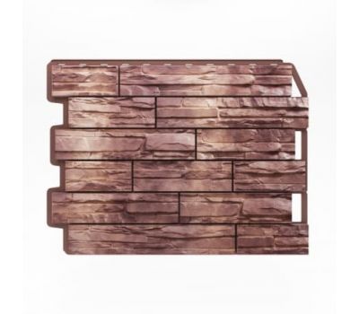 Фасадные панели (цокольный сайдинг) Скол коричневый от производителя  Holzplast по цене 425 р