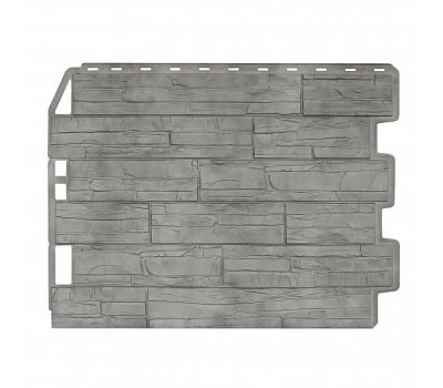 Фасадные панели (цокольный сайдинг) Скол Серый Жемчуг от производителя  Holzplast по цене 405 р