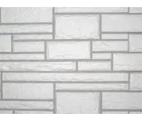 Цокольный сайдинг Hand-Cut Stone (Дворцовый Камень) GLACIER WHITE (Белый камень)