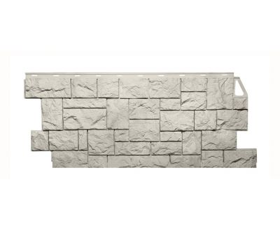 Фасадные панели (цокольный сайдинг) коллекция камень дикий - Жемчужный от производителя  Fineber по цене 630 р