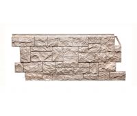 Фасадные панели (цокольный сайдинг) коллекция камень дикий- Песочный