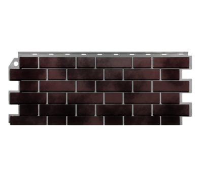 Фасадные панели (цокольный сайдинг) Кирпич Клинкерный 3D Коричнево-Чёрный от производителя  Fineber по цене 520 р