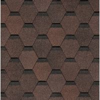 Гибкая черепица Шестигранник Коричневый Гибкая черепица Шестигранник Коричневый