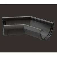 Угол желоба универсальный 135° Lux ПВХ Графит Угол желоба универсальный 135° Lux ПВХ Графит